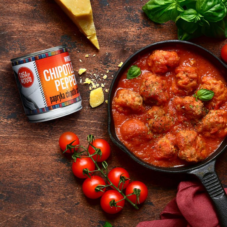 Pulpety z&nbsp;indyka z&nbsp;serem w&nbsp;sosie chipotle