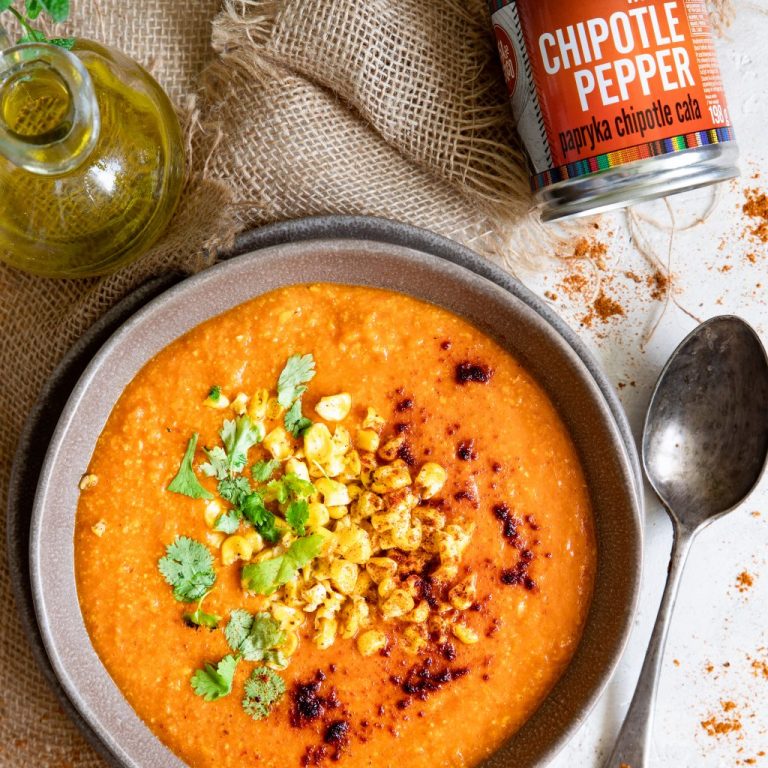 Zupa krem z&nbsp;pieczonych warzyw z&nbsp;chipotle