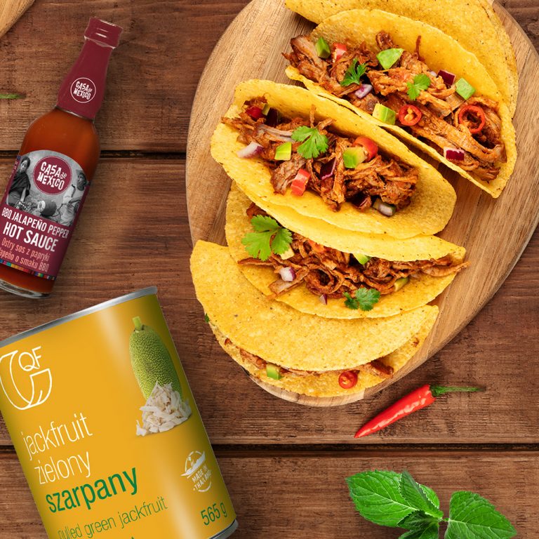 Meksykańskie Taco z&nbsp;szarpanym jackfruitem