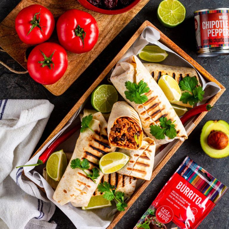 Burrito z&nbsp;wołowiną, czarną fasolą i&nbsp;chipotle