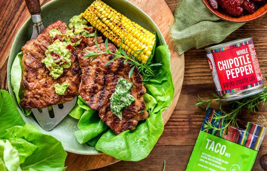 Grillowana karkówka z kukurydzą i papryką chipotle Deliciousplace Casa de Mexico