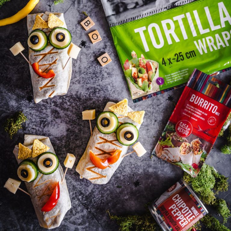 Halloweenowe wege burrito