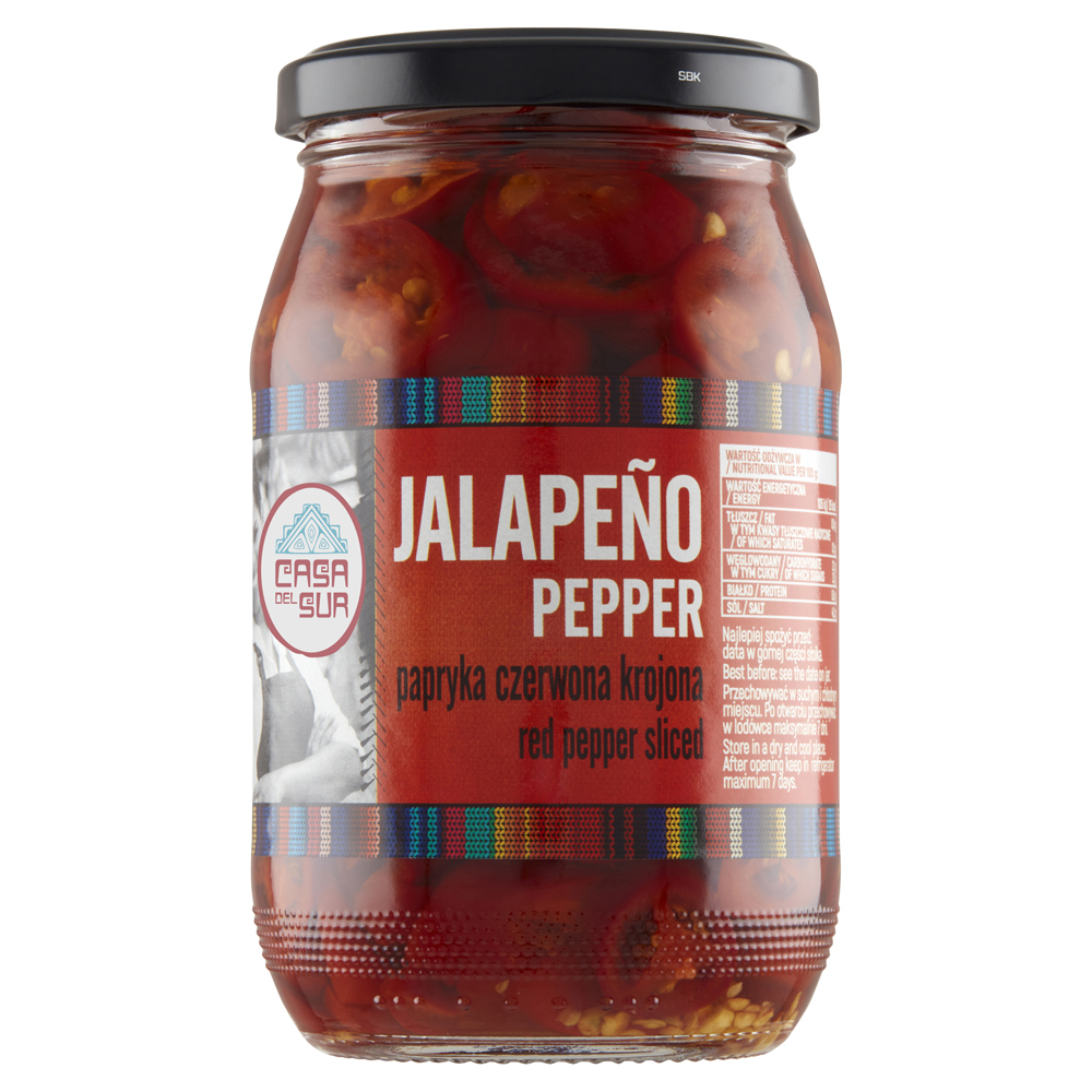 Papryka Jalapeno czerwona krojona 340g Casa del Sur