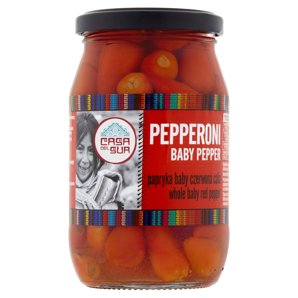 Papryka pepperoni czerwona baby 325g Casa del Sur