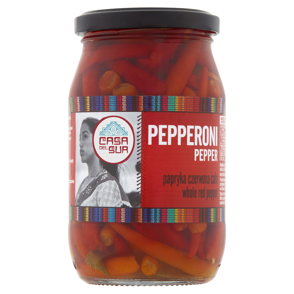 Papryka pepperoni czerwona cała 325g Casa del Sur