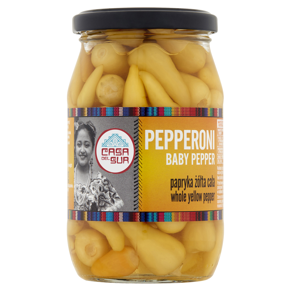 Papryka pepperoni żółta baby 325g Casa del Sur