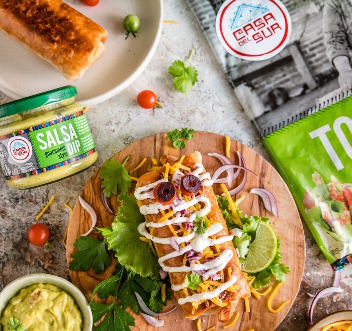 Mumie chimichanga z dipem guacamole Casa del Sur Delicious Place