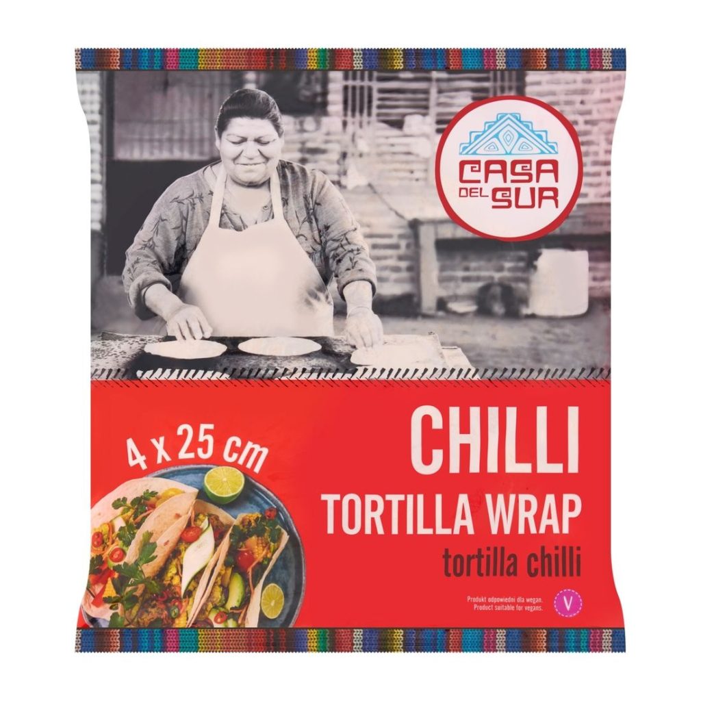 Tortilla Wrap chili 25 cm 4 szt. 240 g Casa del Sur