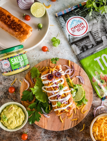 Mumie chimichanga z dipem guacamole