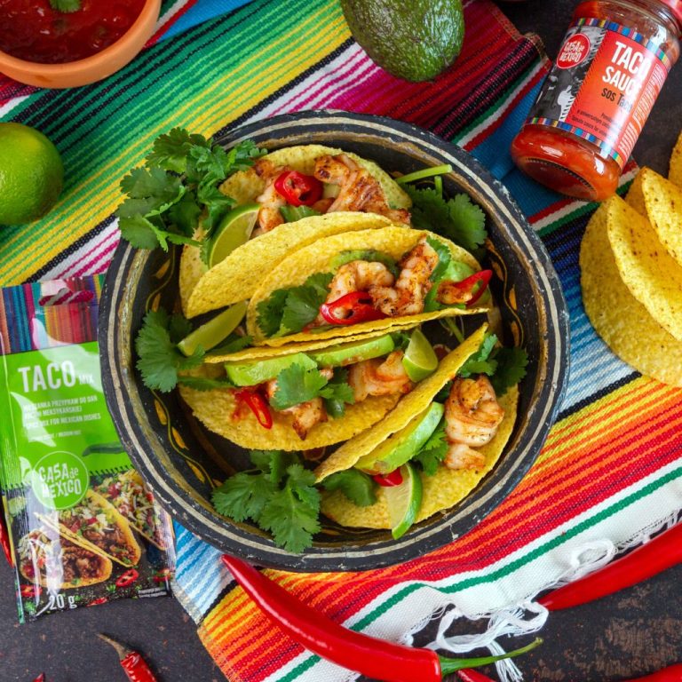 Taco z krewetkami