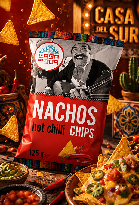 Chipsy nachos kukurydziane chili 125 g