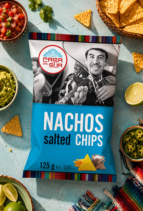 Chipsy nachos kukurydziane solone 125 g
