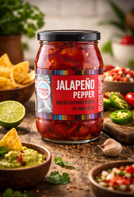 Papryka Jalapeno czerwona krojona 340 g